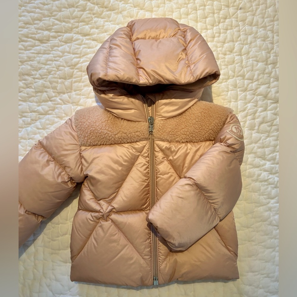 Moncler Enfant logo patch puffer jacket 12 mo